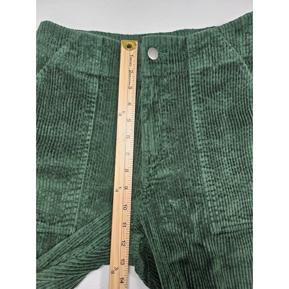 Pact Forest Green Organic Cotton Corduroy Straight Leg Utility Pants Womens Med - Picture 12 of 15